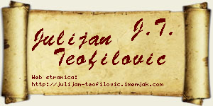Julijan Teofilović vizit kartica